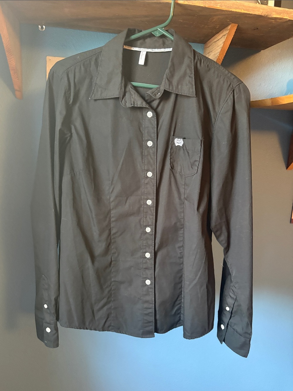 Cinch Black Long-Sleeve Button Down Shirt